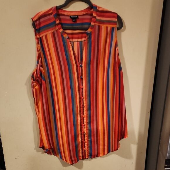 Torrid NWOT TOP SIZE 4 Women's Multicolor Striped Top - Picture 1 of 4